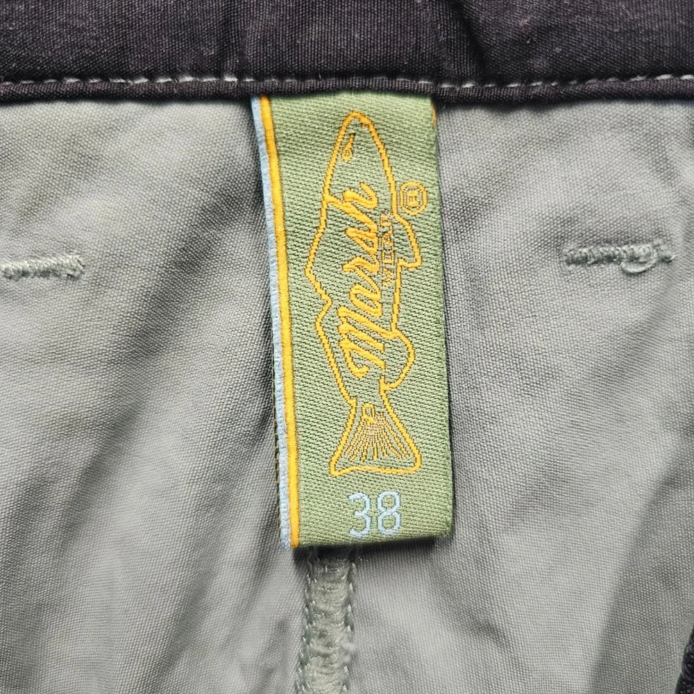 Marsh Wear Mens Size 38 Performance Fishing Shorts Sage Green Nylon Stretch